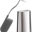 Joseph Joseph 70517 Flex Toilet Brush with Slim Holder Flexible Anti-Drip, Stainless Steel