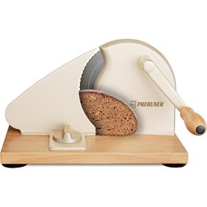 Manual Sourdough Bread Slicer, Adjustable Slice, Hand-Cranked Bread Slicer with Ergonomic Handle, Serrated Edge 316 Stainless Steel Blade, Suction Cup Base, Homemade & Commercial Bread Cutting Tool