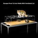 GuineaLoft™ Model-A1 Acrylic Guinea Pig Cage w/Clear Acrylic Lid | Includes Supporting Beams & Connecting Doors; Large 4'x2'x1' Expandable C&C Cage Also For Bunnies, Quails, & Hedgehogs
