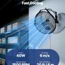VEVOR 14 Inch Industrial Wall Mount Fan, High Velocity 2473 CFM Outdoor Fan with 3 Speeds, Waterproof IP44 Garage Wall with Aluminum Blades for Workshop, Warehouse, Greenhouse