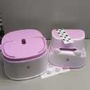 3-in-1 Toddler Potty Training Toilet for Boys & Girls - Convertible Potty Chair with Step Stool for Toddlers 1-3, Anti-Slip Design Toddler Toilet Seat - Removable & Easy to Clean (Lavender)