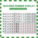 Mini Chinese Mahjong Set - 144pcs Traditional Travel Game with Case, Portable Small Mahjong for Beginners - Travel Mahjong Set (0.94 0.67 0.47)