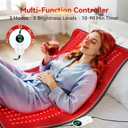 Full Body Red Light Therapy Mat with 640 LEDs, 3-in-1 660nm & 850nm TPU Infrared Light Blanket, 38" x 23.6" Foldable Therapy Pad with Timer Controller Pulse Modes for Home Use 48W