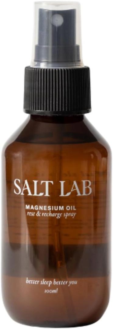 Salt Lab Magnesium Oil Spray, Travel Size Topical Magnesium Spray for Adults, Gift for Relaxation, Supports Restful Sleep, Lightweight, Easy to Apply & Quick Drying, Fragrance Free, 3.4 Fl Oz, 1 Pack