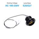 PATIKIL E27/E26 Light Bulb Socket, 4 Set Lamp Base Phenolic Full-Thread Holder with 50 CM/19.5 Inches Wire Lead for Incandescent LED Light Bulbs Replacement,Black