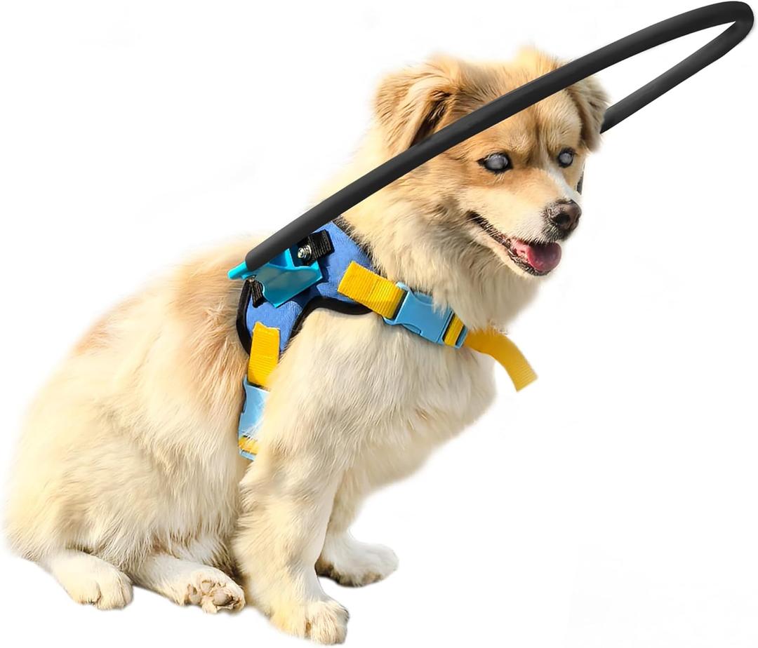 Blind Dog Halo Harness, Protective Halo Dog Collar for Blind Dogs, Confidence Building Harness Guiding Device (XS)