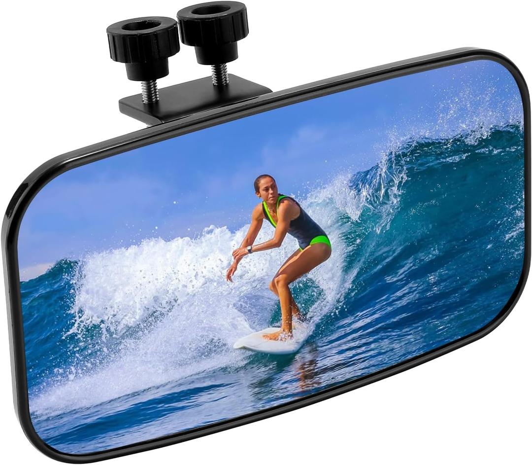 Boat Rear View Mirror, 8" W x 4" H Boat Mirrors, Marine Mirror for Ski Boats Pontoon Boat Water Skiing Sports Wakeboarding Surfing