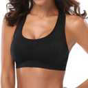 MIRITY Women Racerback Sports Bras - High Impact Workout Gym Activewear Bra (M)