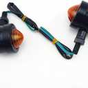 4pcs Black Aluminum Motorcycle Turn Signals Light Bulb Black for Yamaha Bobber Custom Chopper Cafe Cruiser