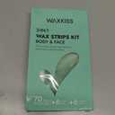 Waxkiss Wax Strips Kit for Women Men 70 Counts 3 Sizes & 12 Pcs Prewax and Afterwax Wipes Ready-to-use Waxing Strip Kit for Hair Removal Home Waxing Kit