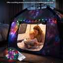 Kids Play Tent-Portable Playhouse Children House -Easy Set up Indoor Outdoor with Carry Bag for Kids-Light Strip Design for Night use -Space for Children and Parents-Birthday (Galaxy), 66.2 Inches X 36.2 Inches X 42.9 Inches
