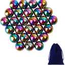 27Pcs Magnet Rainbow Ball Fidget Toy, DIY Hematite Stones Toys for Adults, Science Kit for Anxiety Relief, Magnetic Rattle Snake Birthday Gift Filler Stuffer Party Favors