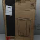 Rubbermaid Commercial Products STREAMLINE Plastic Front Step Step-On-Trash/Garbage Can/Bin 18 GAL Beige for Doctor's Office/Hospitals/Healthcare