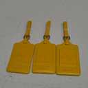 Teskyer Luggage Tags, 3 Pack Premium PU Leather Luggage Tags for Suitcases, Privacy Protection Travel Bag Tags, Yellow (Yellow)