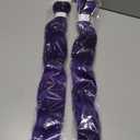 Long Purple Braids Cosplay Hair Extensions 26 Inch Synthetic Box Braiding Hair Easy Clip in Ponytail for Cosplay Halloween Costume