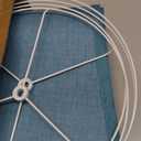 Lampshades Set of 2, Blue Lamp shades for Table Lamps, Floor Lamps, 11.6" Top x 12.6" Bottom x 9.8" High, Fabric Drum Lampshade(Spider Fitter), Modern Lamp shades Replacement, Assembly Required