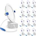 12 Pack 6 Inch Ultra-Thin LED Recessed Ceiling Light with Junction Box, 3000K Warm White Dimmable, 13W 110W Eqv, 850lm High Brightness - ETL and Energy Star Certified