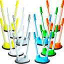 12 Pack Baggy Rack Stand Adjustable Freezer Bag Holder Stand Ziplock Bag Holder for Filling With No Food Spills or Kitchen Mess (Multicolor) (green, yellow, orange, blue, white and grey)