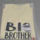 Big Brother Shirts for Toddler Boys 2-5 Years; Heart Graphic Tee; Soft Cotton Short Sleeve T-Shirt (Beige)