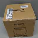 SIDUCAL Ceramic Green and Beige Vase with Wide Mouth Lace, 4.84 Inch Cracked Chinoiserie Rustic Farmhouse Vases, Pastoral Retro Vase for Home Decor, Table, Living Room, Bathroom, Shelf, Wedding