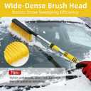 32" Telescoping Snow Brush for Car with Detachable Handle  an Extra-Wide Snow Brush and Ice Scraper for Car Windshield Window. The Ultimate Snow Scraper Brush for SUV & Trucks.