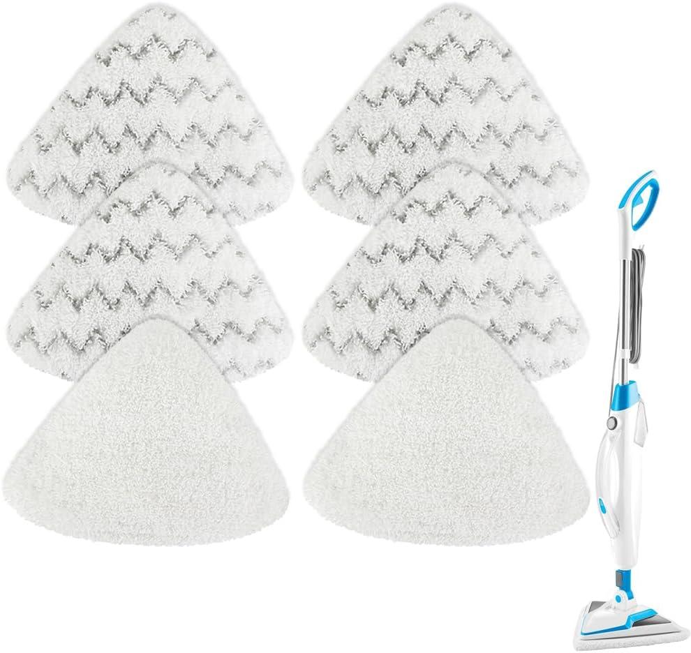 Mop Pads for Bissell 2078: Steam Mop Pads Fit for Bissell PowerEdge and PowerForce Lift Off 2-in-1 Series 2078 20781 2165 20781 2814C Steam Mop Cleaner Replacement Mop Cloth (2 Soft + 4 Scrubby)