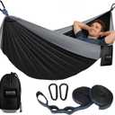 Kootek Camping Hammock, Portable Hammocks with Tree Straps & Attached Carry Bag, Camping Essentials Gear, Perfect for Outside Indoor Hiking Beach Backpack Travel