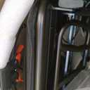Black-Blue Lightweight Wheelchair for Seniors, Aviation Aluminum & PVC Wide Frame, 16" Seat Width, 8" PVC Rear Wheels, Thick Shock-Absorbing Cushion, Foldable