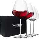 Crystal Red Wine Glasses Set of 4, 24.8oz Large Wine Glasses with Long Stem, Hand Blown Lead-Free Glass, Ideal Gift Packaging for Wedding,Anniversary, Birthday,Christmas