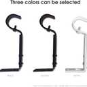 Curtain Rod Brackets Heavy Duty Drapery Hardware Adjustable Rod Holders for 7/8 or 1 Inch Rods, Set of 3 (White, fits rods up to 1 inch)