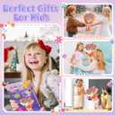 Britik Arts and Crafts for Kids Ages 8-12: Poke in Fun Art Kits for Girls, Poke Art Flower Bouquet Craft Kit, Fabric Arts for Kids DIY Flower Bouquet Kit Birthday Gift for Girls 8 9 10 11 12, Orange