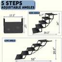 Dog Stairs for Car, Dog Steps for Car with Upgraded Load-Bearing Capacity, Dogs Stairs for Large Dogs, Pet Steps, 5 Steps