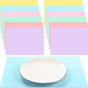 Fullhawl 120 Pcs Pastel Paper Placemats, Disposable Rectangular Table Setting Mats for Easter, Spring Tea Party & Gender Neutral Baby Shower Decor, 10 x 14 Inch