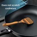 Dishwasher Safe Handcraft Wooden Spoons for Cooking-3PCS Sturdy Wooden Spoons Set, Wooden Kitchen Utensil Set for Nonstick Cookware, Heat Resistant