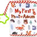 Baby's My First Family Album Soft Photo Cloth Book Animal My First Book of Photos Baby Memory Album Gift Holds 4x6 Pictures for Babies Newborn Toddler & Kids Baby Shower