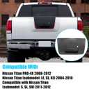 Jaronx Compatible with Nissan Titan Tailgate Handle 2004-2012, Rear Liftgate Handle Bezel with Key Lock Hole Rear Gate Latch Handles Replacement 906067S200 for Titan Tailgate Handles Latch