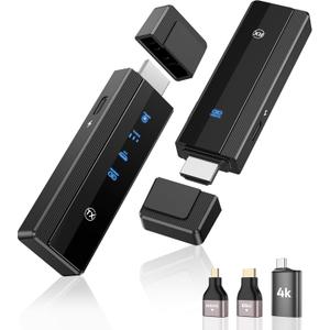 Wireless HDMI Transmitter and Receiver 328FT/100M, 4K Decode & 1080P 60Hz Zero Latency, 5G/2.4G Dual Band,Wireless HDMI Extender Display for Video/Audio to Monitor from Laptop/TV Box-J01