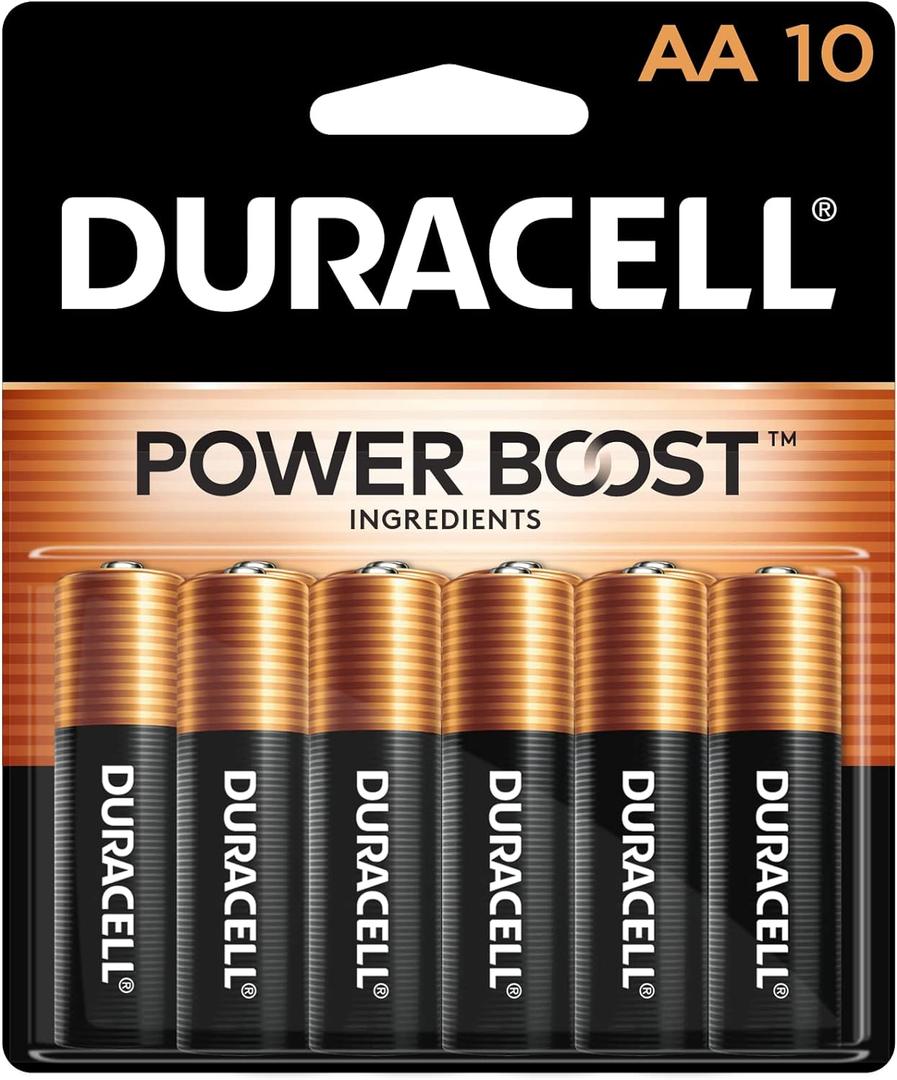 Duracell Coppertop AA Batteries with Power Boost Ingredients, 5 Count Pack Double A Battery with Long-lasting Power, Alkaline AA Battery for Household and Office Devices