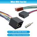 8 x Car Radio Wiring Harness Adapter Compatible with BMW 3 E30 E36 E46 E34 5 E39 ISO Stereo Wire Cable with Antenna Connector