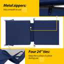 AAAAAcessories Outdoor Seat Cushions for Chairs, One-Piece Design, Fade-Resistant, Waterproof Patio Furniture Replacement Cushions, 20" x 20" x 3" + 20" x 24" x 3", Navy Blue