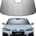 Pigenius Custom Fit Windshield Sunshade for BMW i4 2022-2026 & BMW 4 Series Gran Coupe 2024-2026, Fits i4 M50 M60 430i M440i, Premium Grey Leather Finish