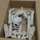 Halloween Skeleton Decorations,36" Posable Human Skeleton Decorations for Halloween Party Decor, Haunted House Props Indoor Outdoor Decoration