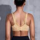 ZeroBound Medium Impact Sports Bras for Women Plus Size Wirefree Non Padded Supports (34C, Deep Nude)