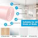 MEXAU 1Pcs Spring Tension Curtain Rod 26-39 inch Spring Tension Rods Pink Tension Rods Adjustable Spring Rod Extendable Tension Rod For Kitchen, Bathroom, Window