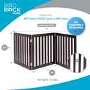 INTERNET'S BEST Dog Gate Indoor Freestanding Pet Barrier, Folding Wood Dog Fence, Extra Wide Doorway Puppy Gate, Indoor Animal Privacy Panel, Wooden Cat Fence - 4 Panel - 36", Espresso