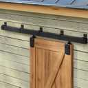 SmartStandard 8FT Exterior Barn Door Hardware Kit, Fit Single 48" Door, 8FT Track