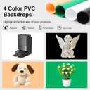 Photo Studio Light Box, PULUZ 80cm/32 inch Portable Lightbox Photo Shooting Tent Folding Photography Lighting Kit with 126 LED Lights & 3 Colors Backdrops (Black, White, Orange)