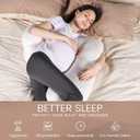 Cozynites Maternity Pillow,J-Shape,12"L x 4.72"W x 12"H