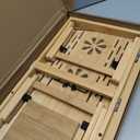 Bamboo Lap Desk, Adjustable Bed Desk with 4 Angle Options & Folding Design