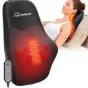 Snailax Shiatsu Back Massager with Heat, Neck Shoulder Massager for Pain Relief Deep Tissue, 4D Kneading Back Massage Pillow, 3 Speed/3 Modes Portable for Home Office Car Use